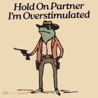 Hold On Partner IM Overstimulated Cowboy Frog Tote Bag thumb 4