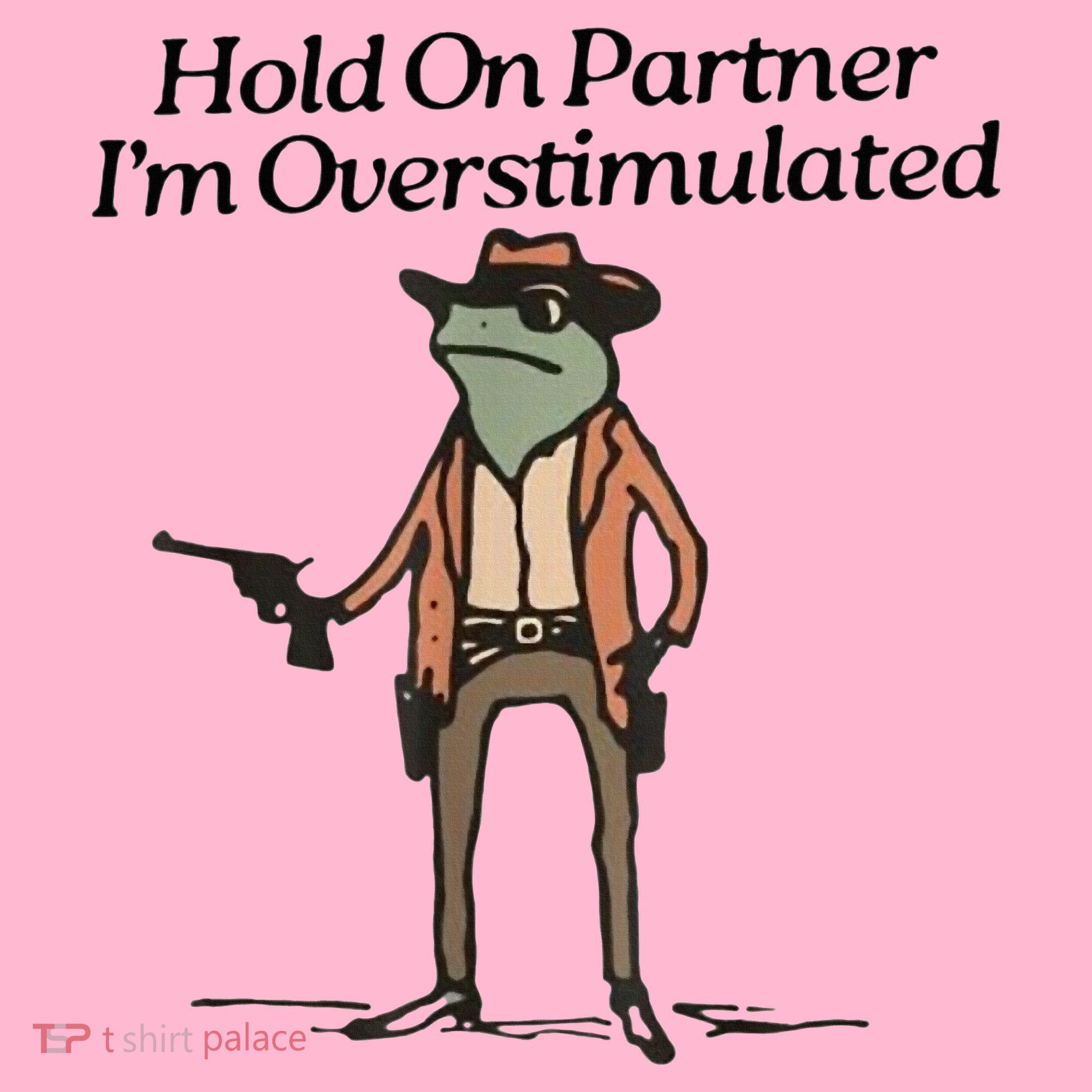 Hold On Partner IM Overstimulated Cowboy Frog Coaster