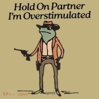 Hold On Partner IM Overstimulated Cowboy Frog Sweatshirt thumb 2