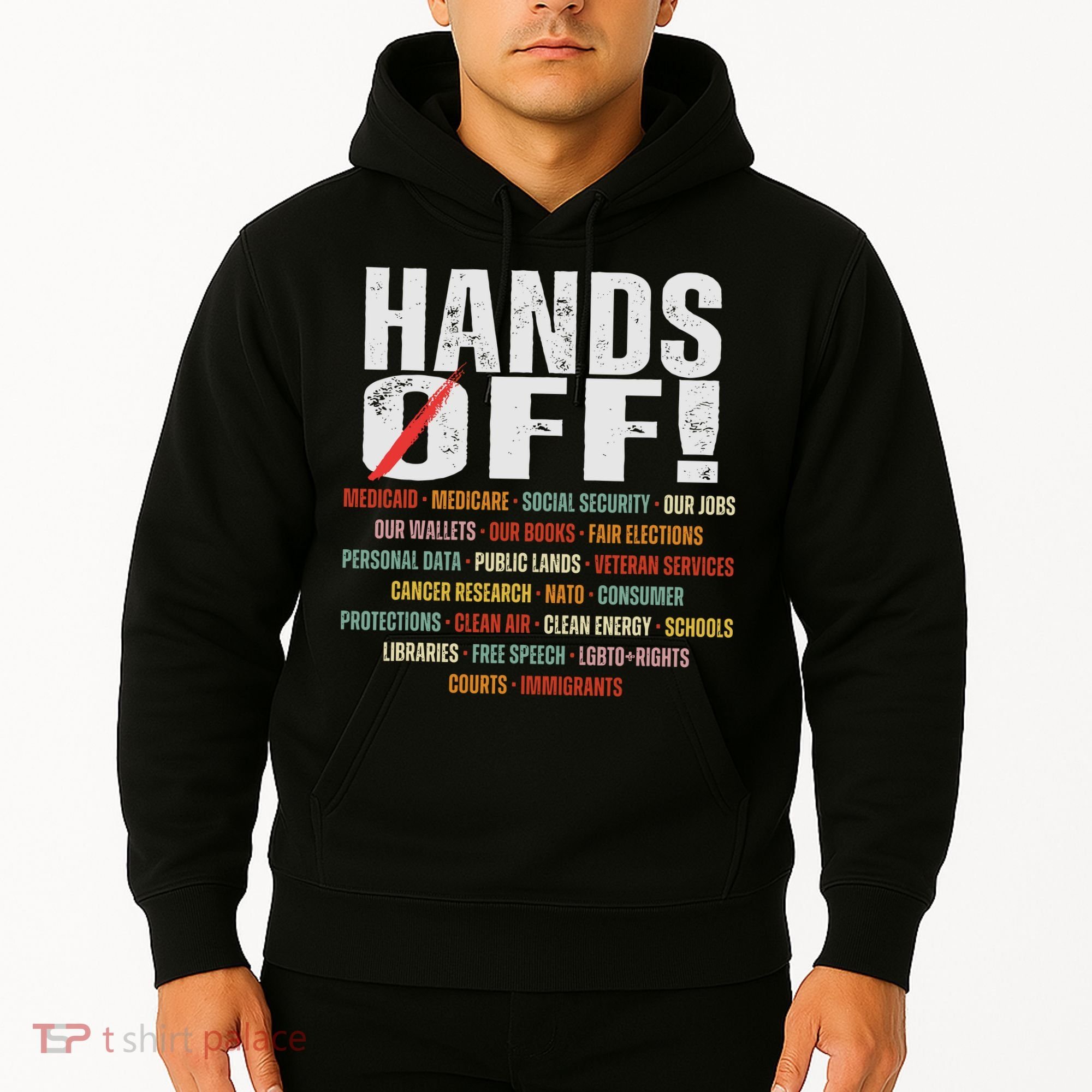 Hands Off Protest Social Security And Medicare Protest Hoodie