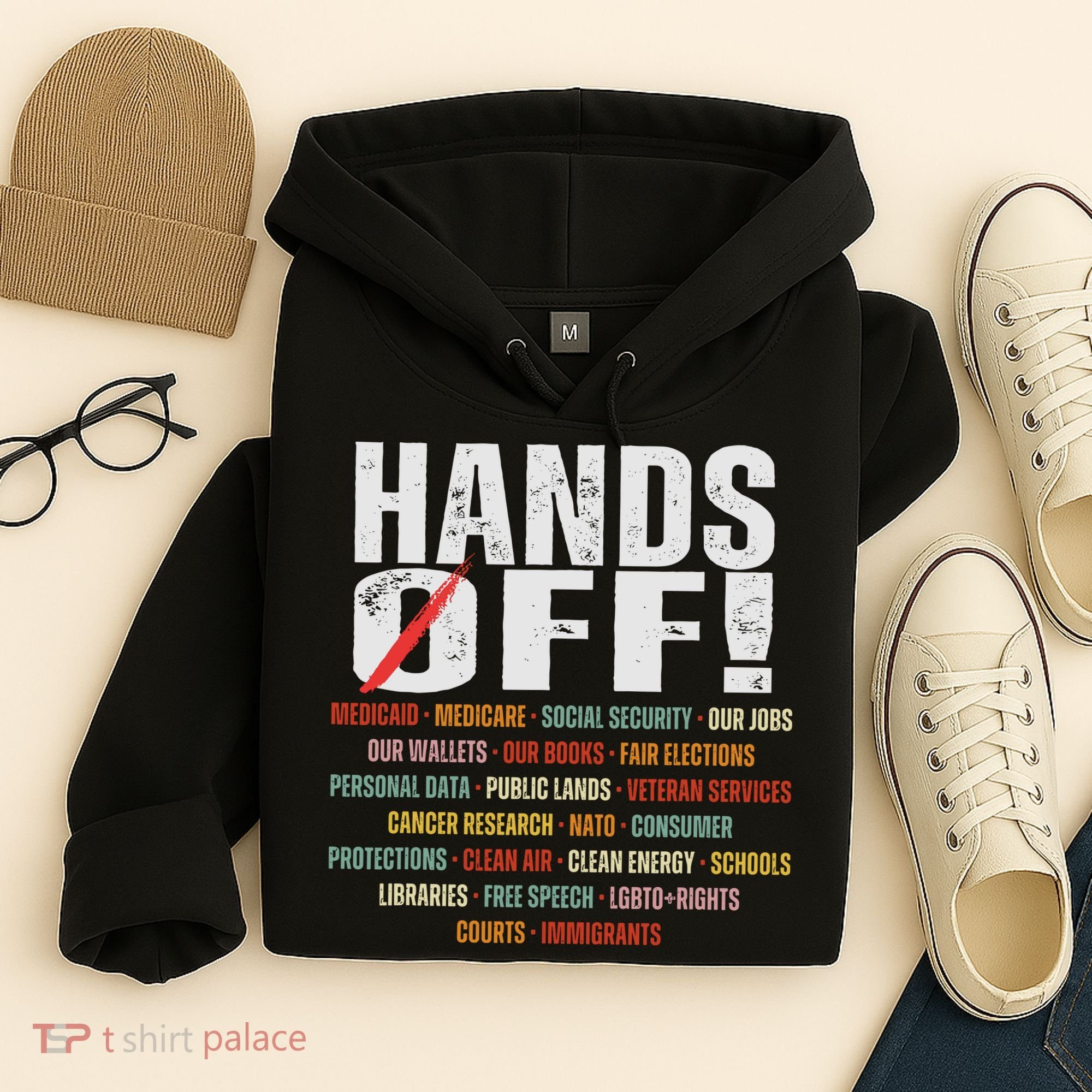 Hands Off Protest Social Security And Medicare Protest Hoodie