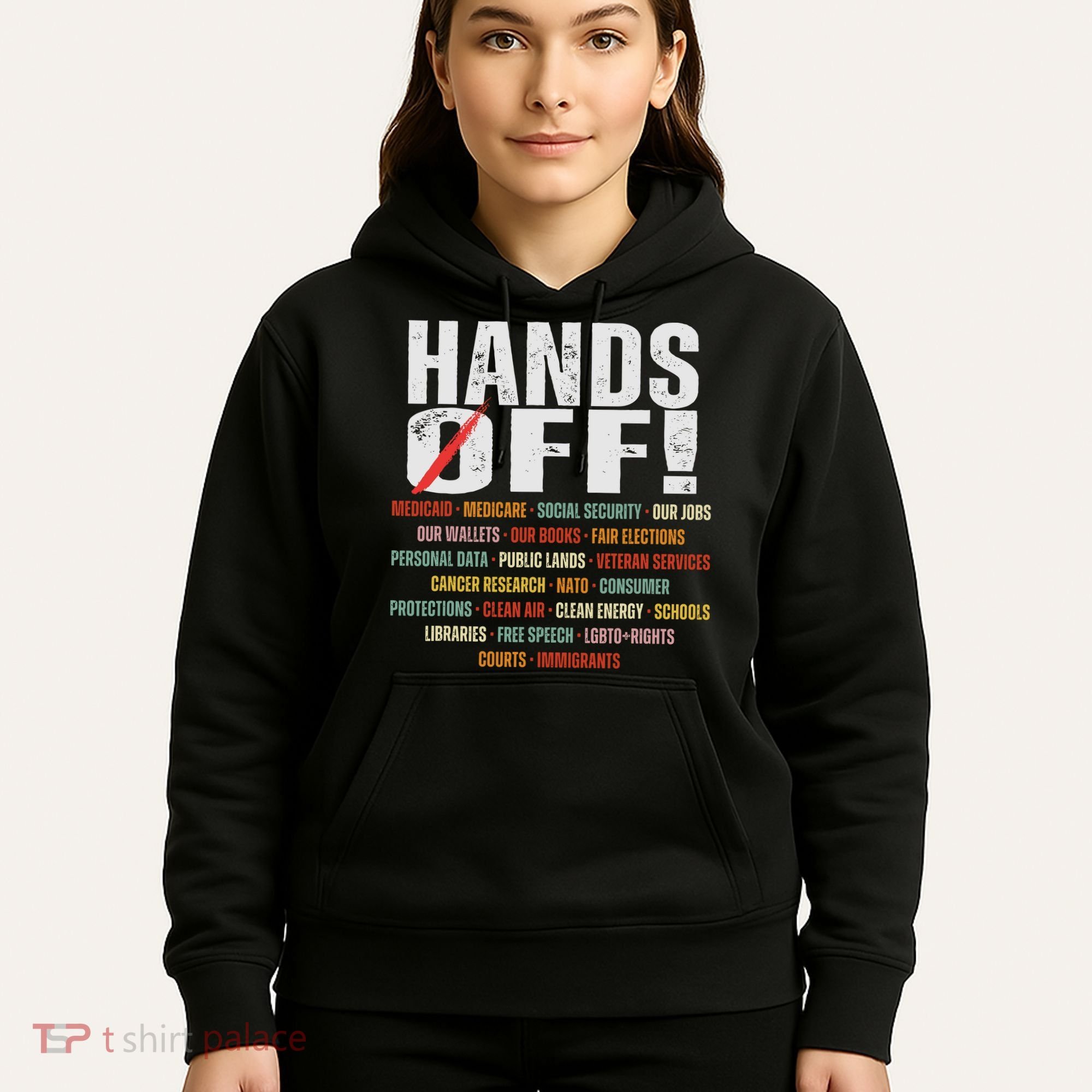 Hands Off Protest Social Security And Medicare Protest Hoodie