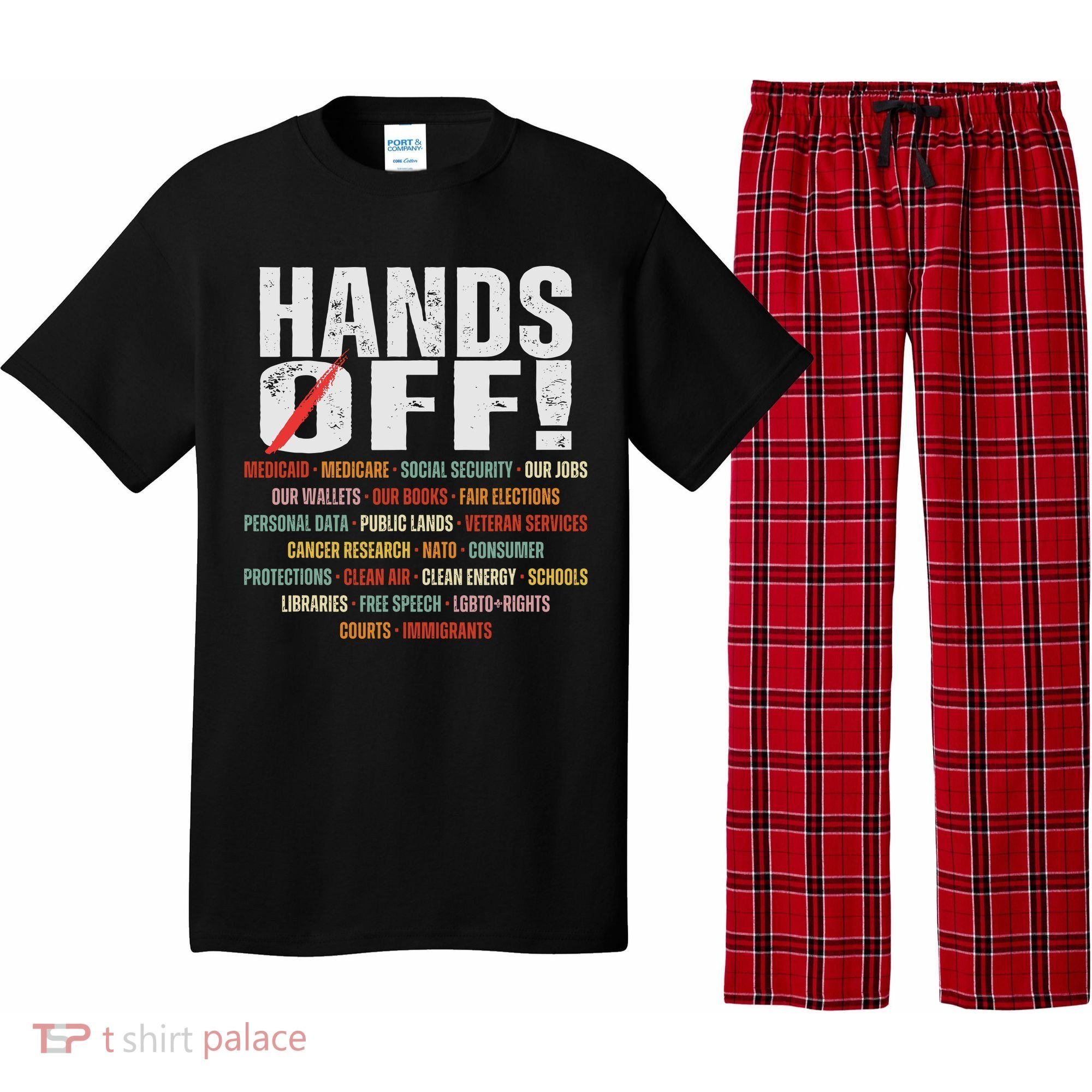 Hands Off Protest Social Security And Medicare Protest Pajama Set