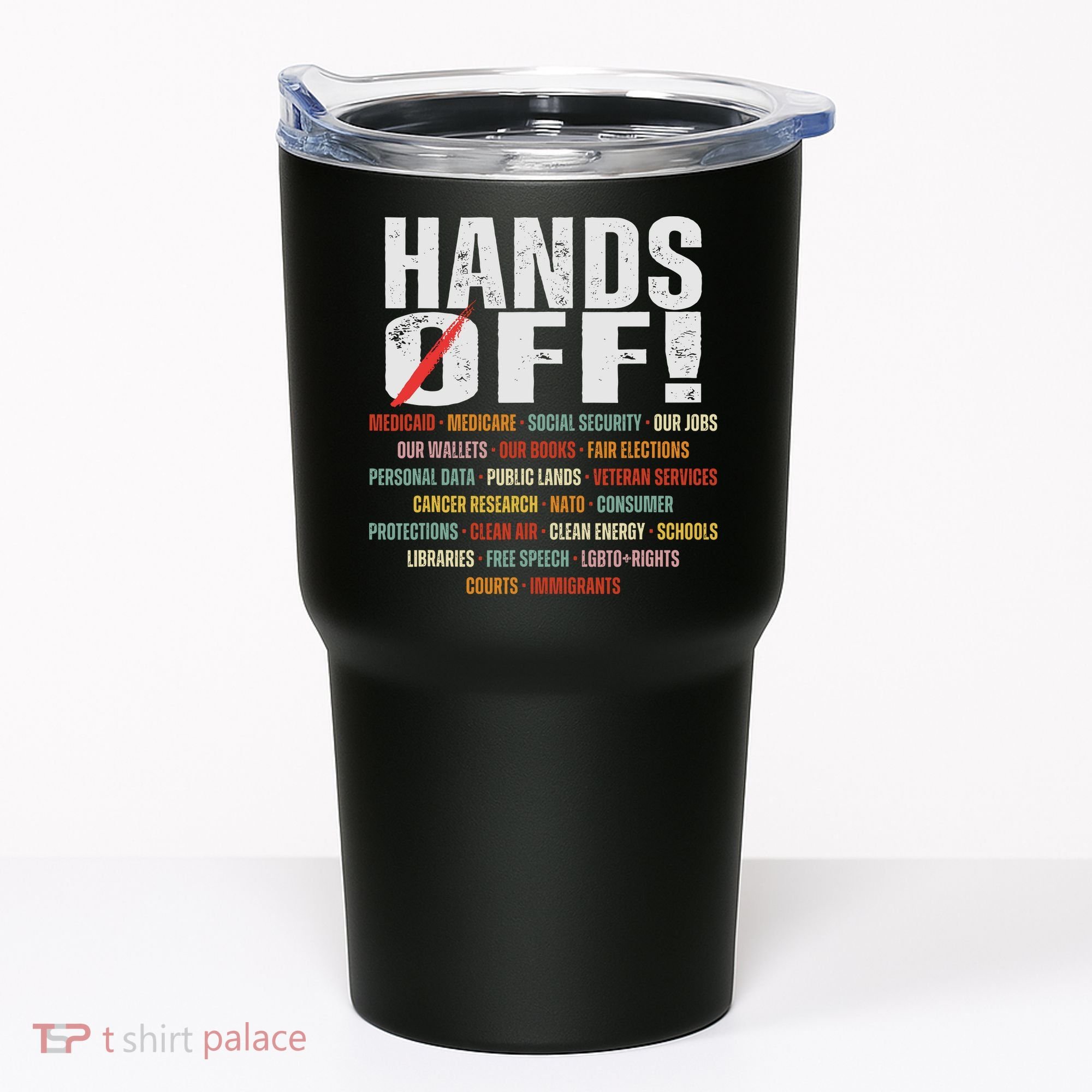Hands Off Protest Social Security And Medicare Protest Tumbler