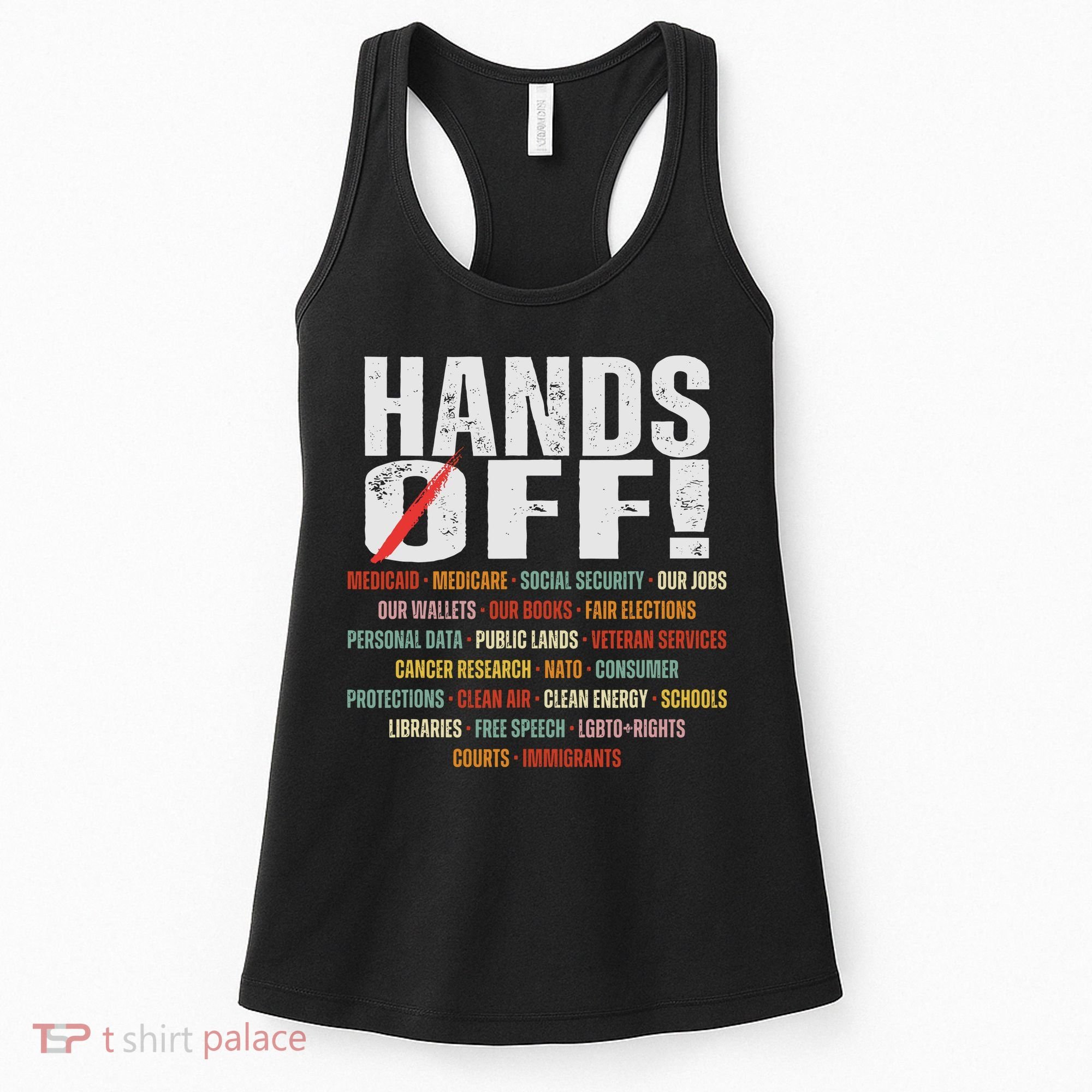 Hands Off Protest Social Security And Medicare Protest Women's Tank Top