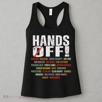 Hands Off Protest Social Security And Medicare Protest Women's Tank Top thumb 3
