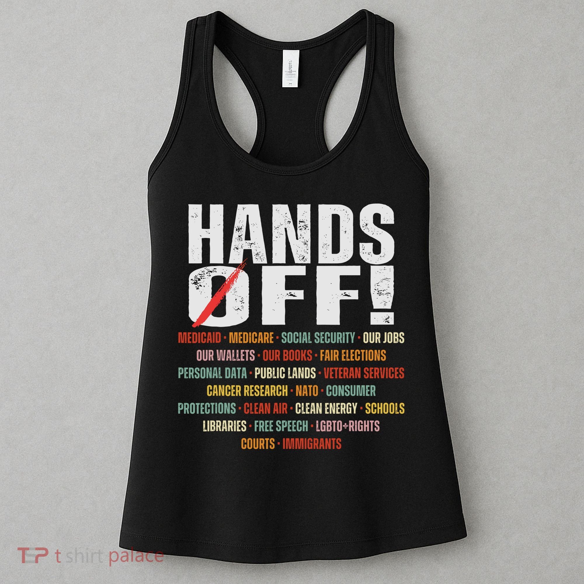 Hands Off Protest Social Security And Medicare Protest Women's Tank Top