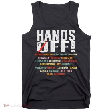Hands Off Protest Social Security And Medicare Protest Tank Top