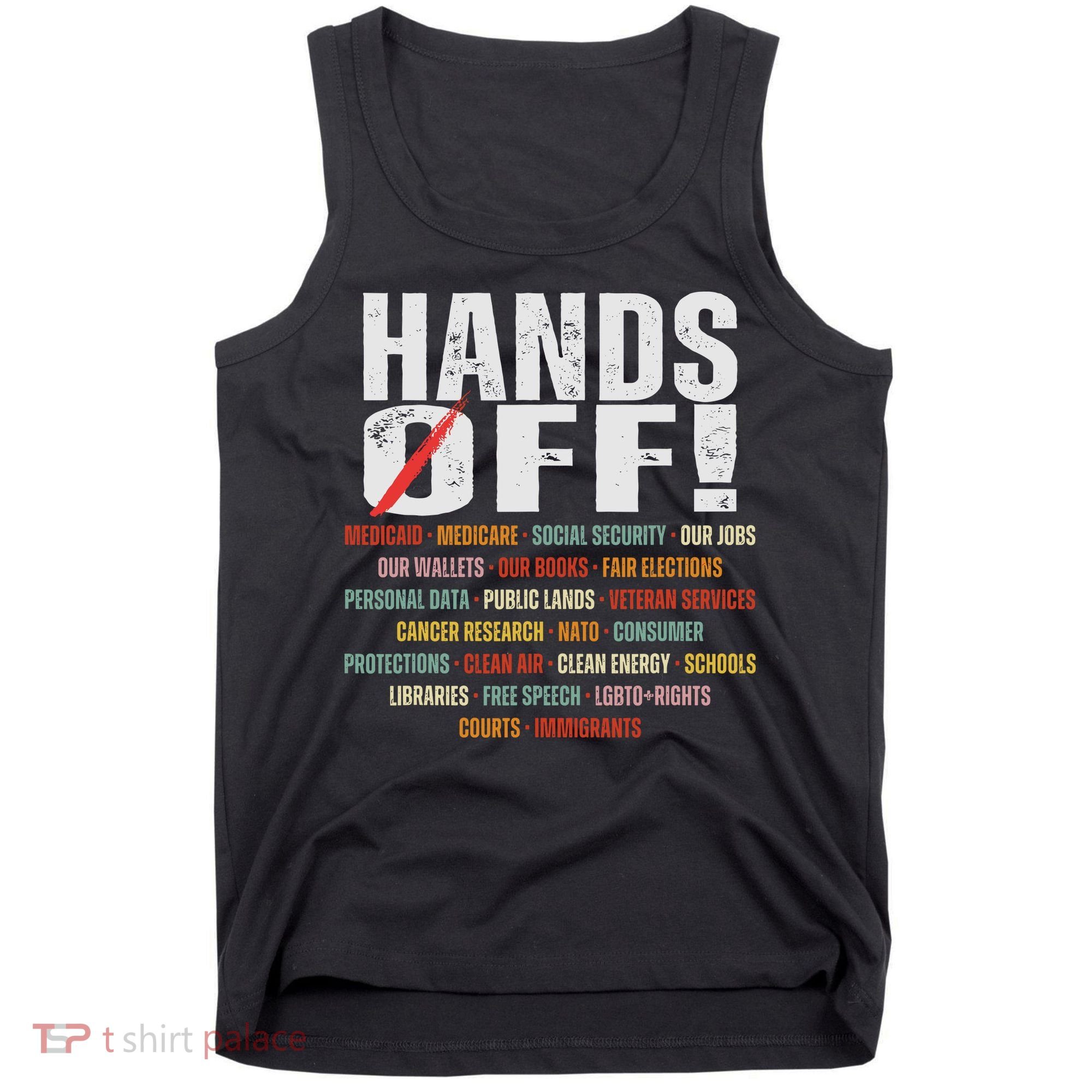 Hands Off Protest Social Security And Medicare Protest Tank Top