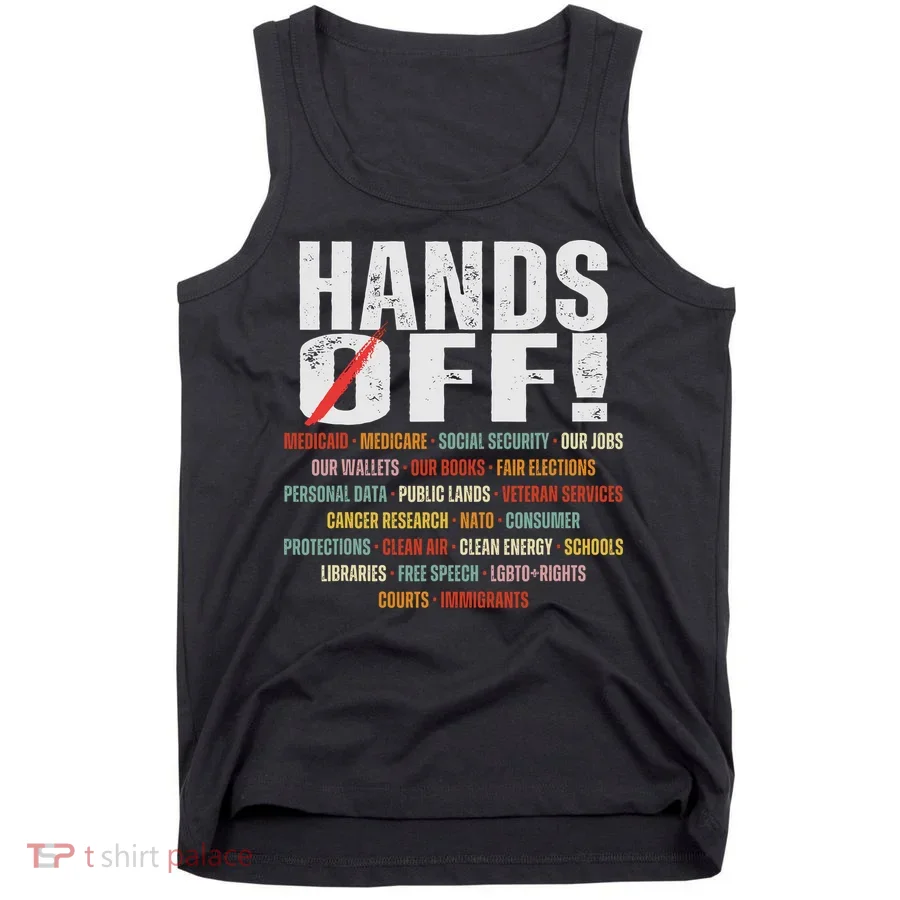 Hands Off Protest Social Security And Medicare Protest Tank Top