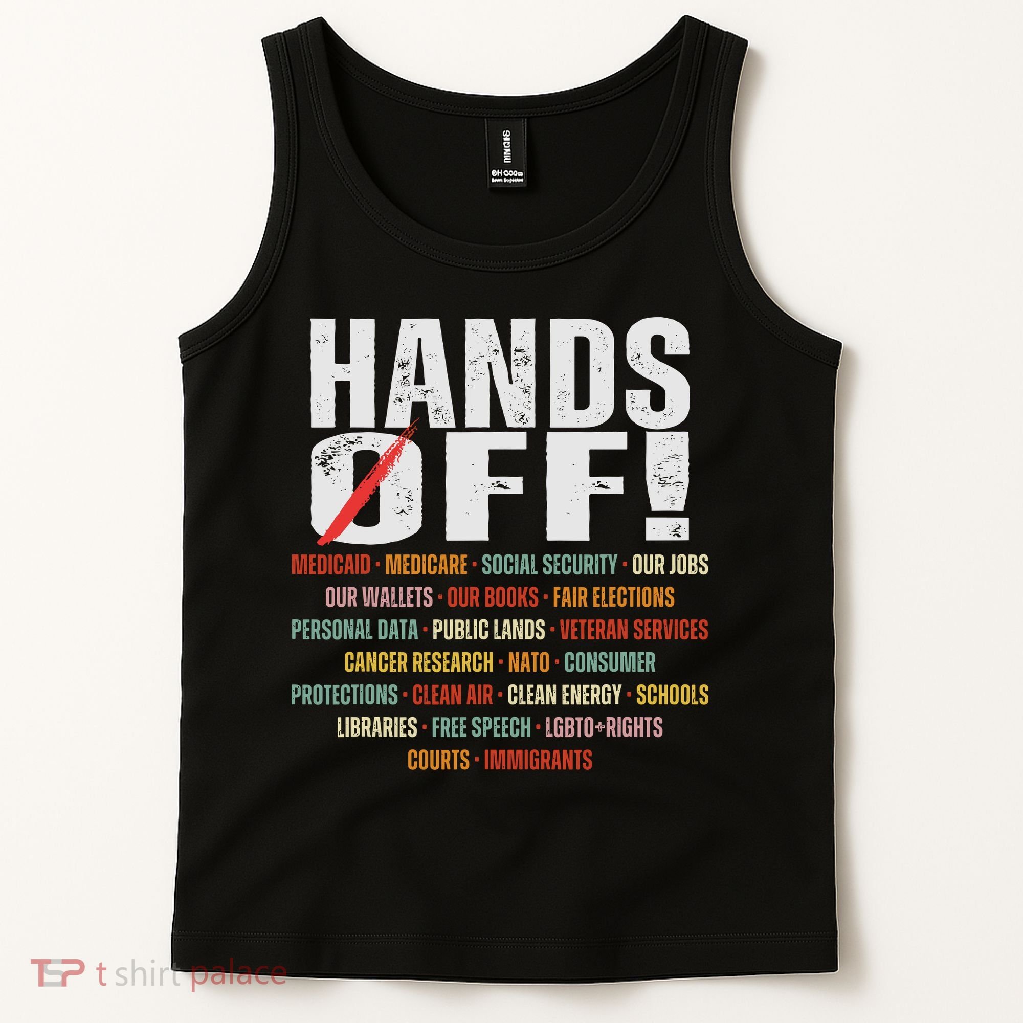 Hands Off Protest Social Security And Medicare Protest Tank Top