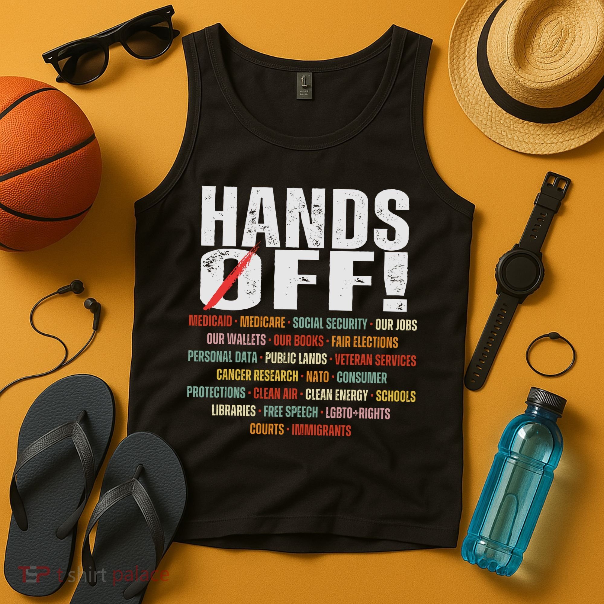 Hands Off Protest Social Security And Medicare Protest Tank Top