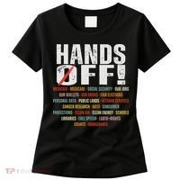 Hands Off Protest Social Security And Medicare Protest Women's T-Shirt thumb 0