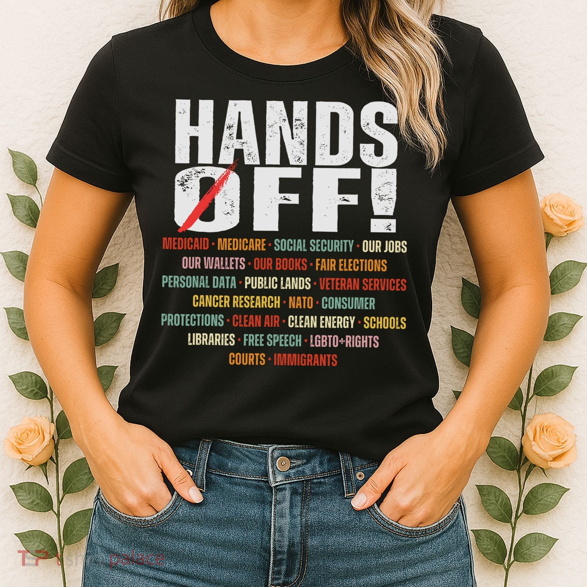 Hands Off Protest Social Security And Medicare Protest Women's T-Shirt