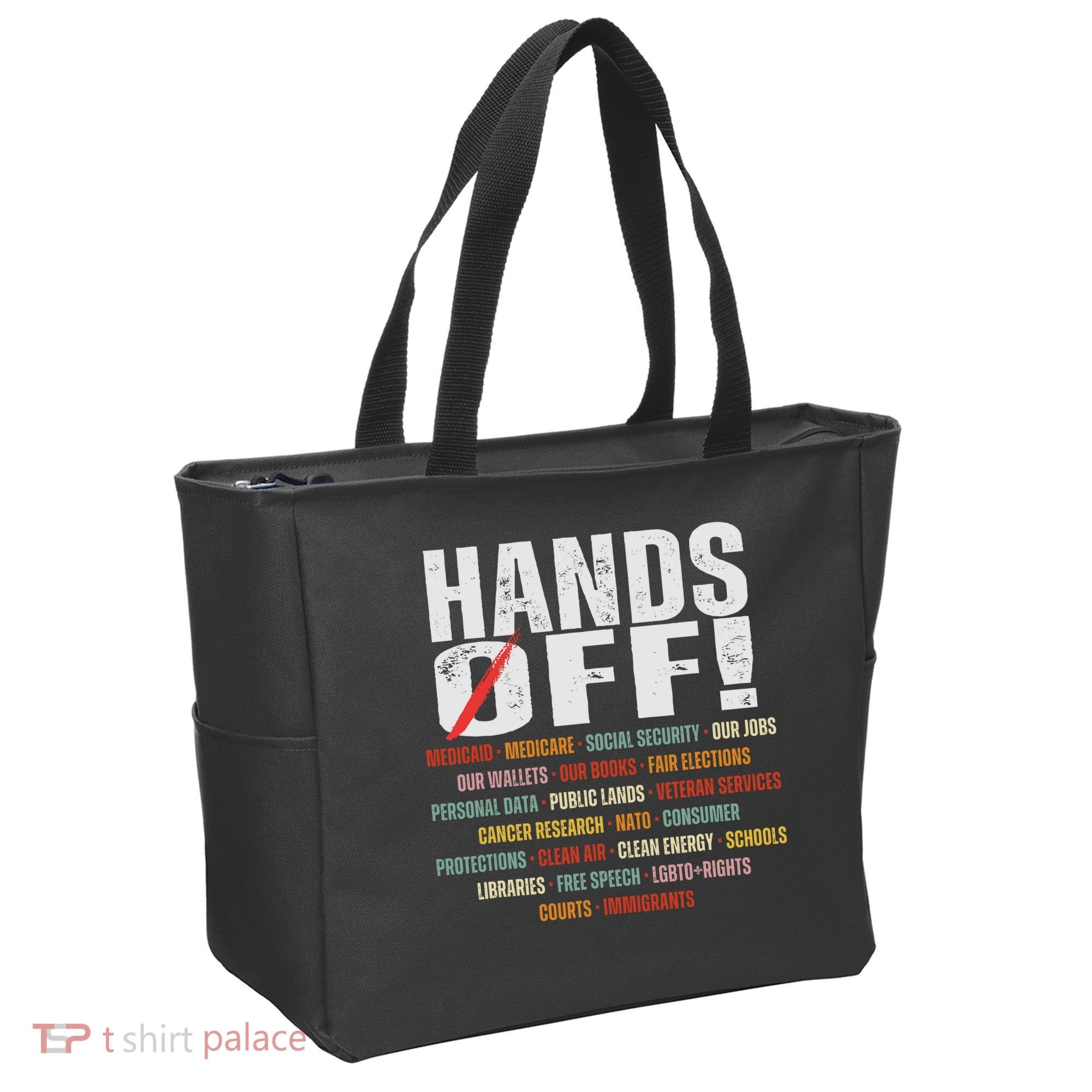 Hands Off Protest Social Security And Medicare Protest Tote Bag
