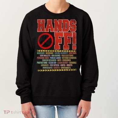 Hands Off Protest Social Security And Medicare Protest Women's Sweatshirt