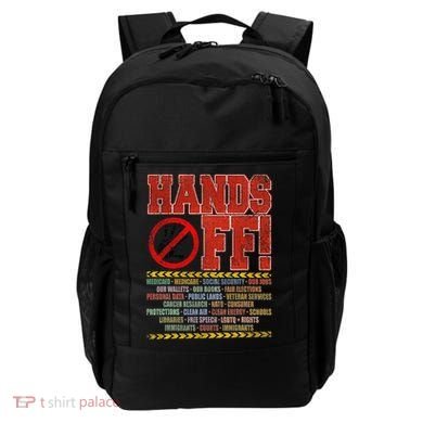 Hands Off Protest Social Security And Medicare Protest Backpack