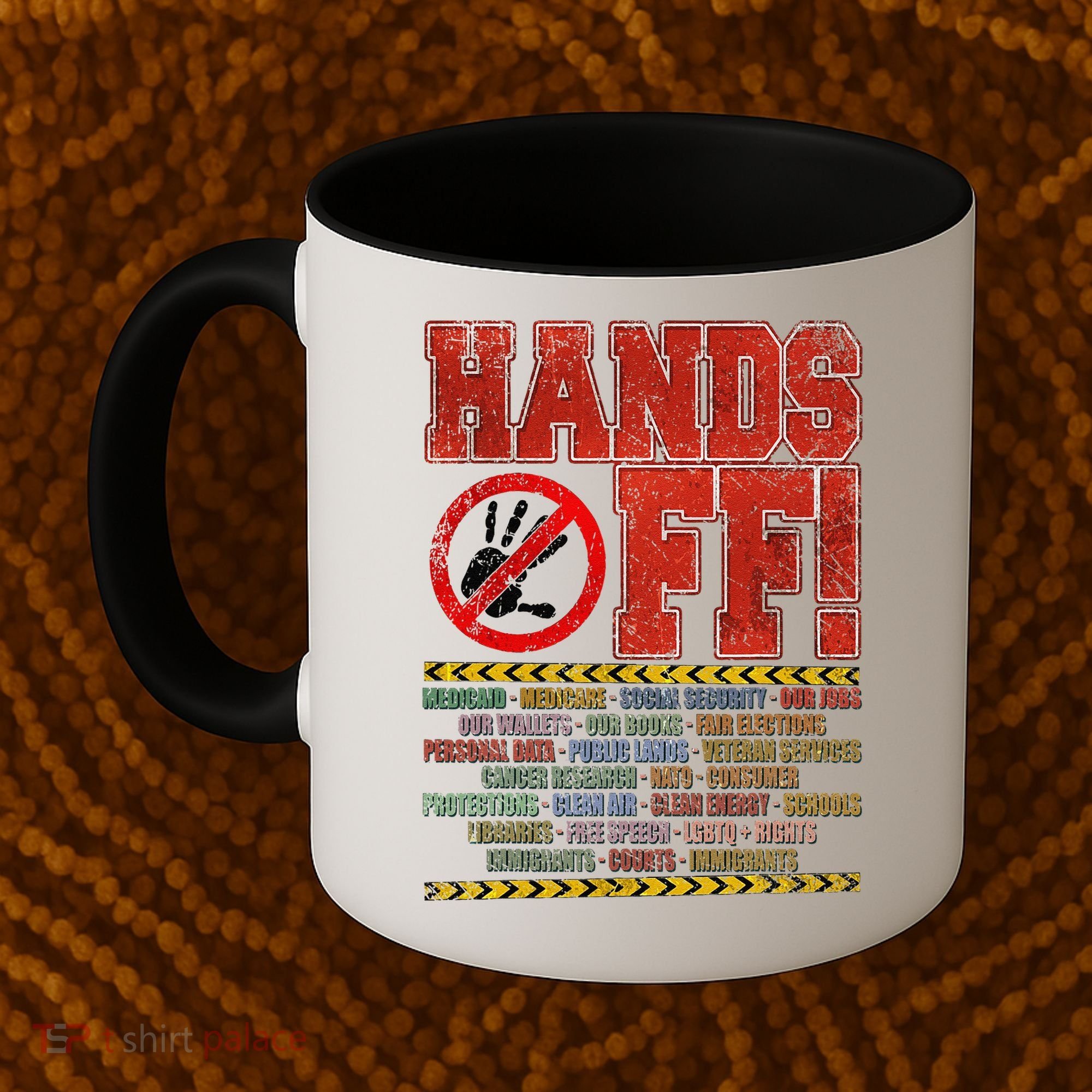 Hands Off Protest Social Security And Medicare Protest Coffee Mug