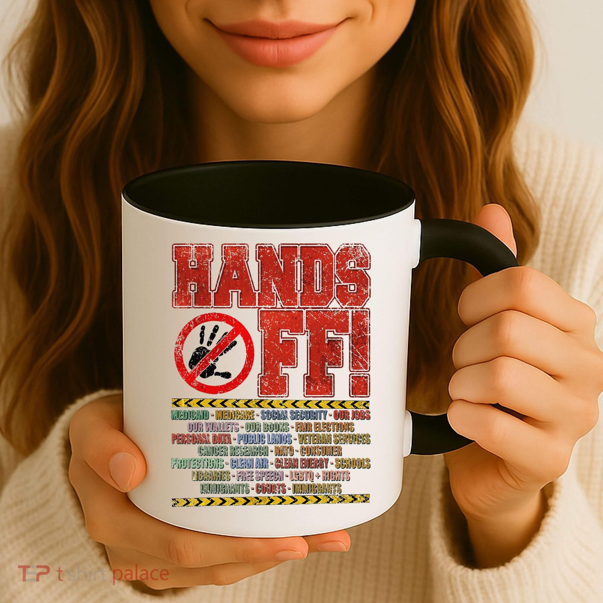 Hands Off Protest Social Security And Medicare Protest Coffee Mug