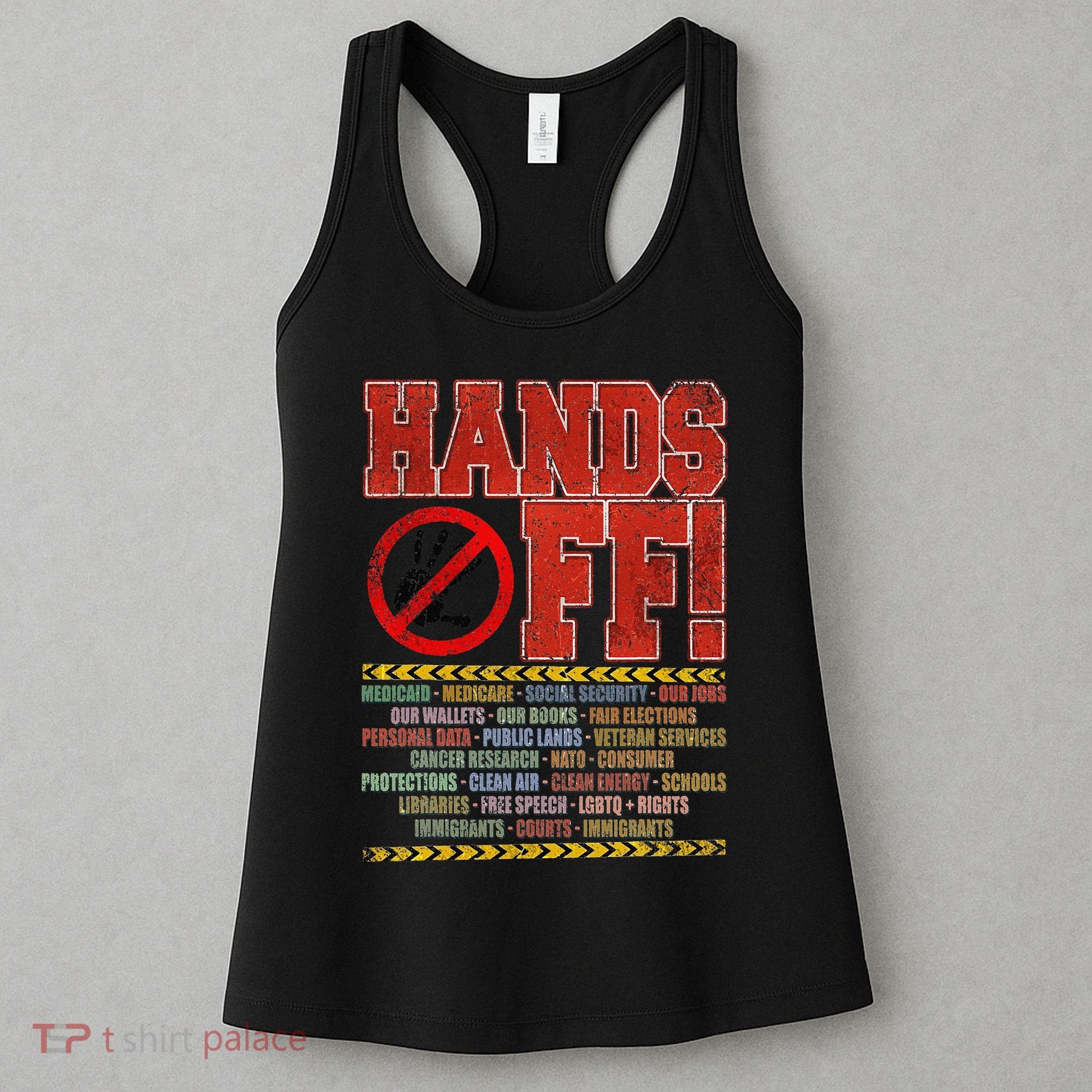 Hands Off Protest Social Security And Medicare Protest Women's Tank Top