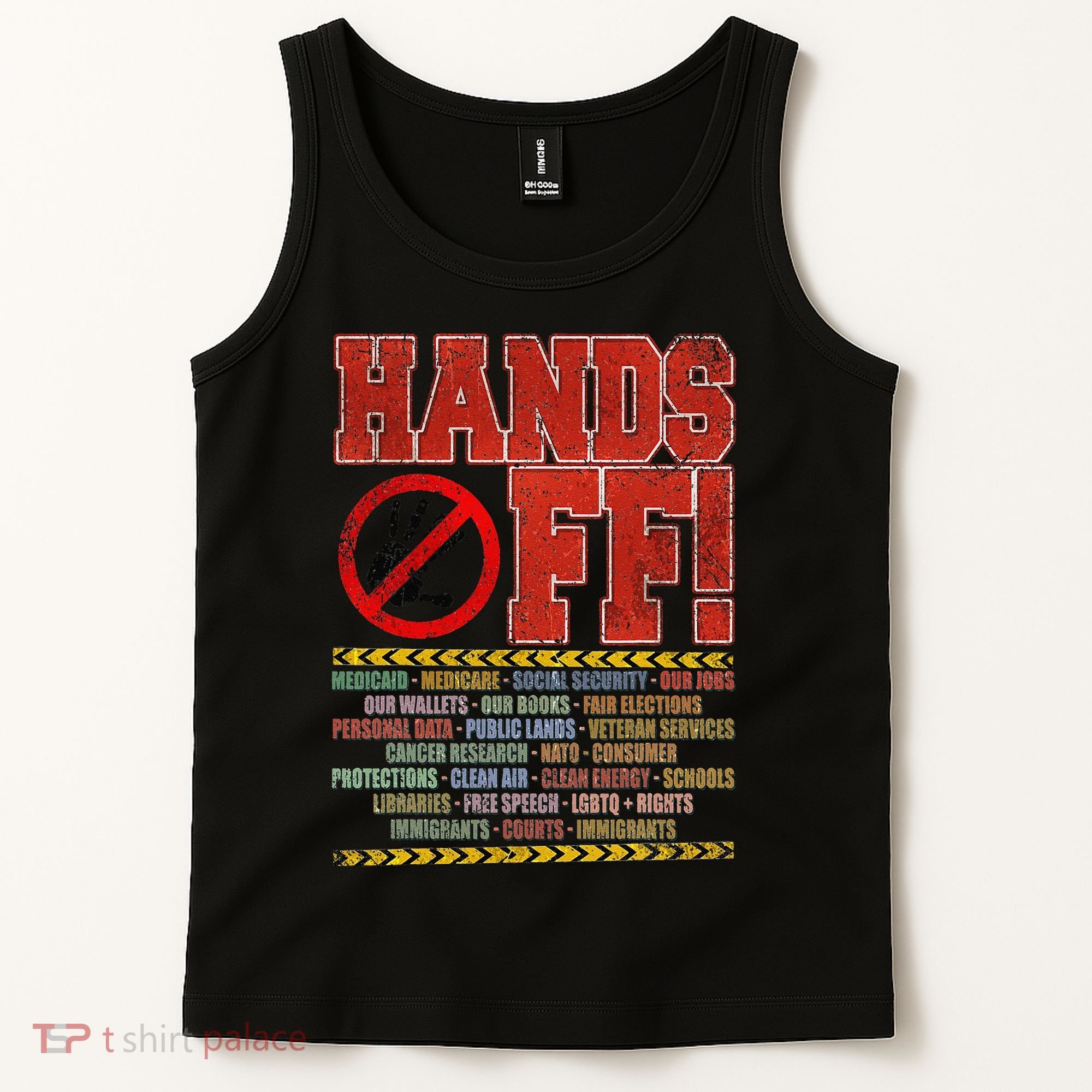 Hands Off Protest Social Security And Medicare Protest Tank Top