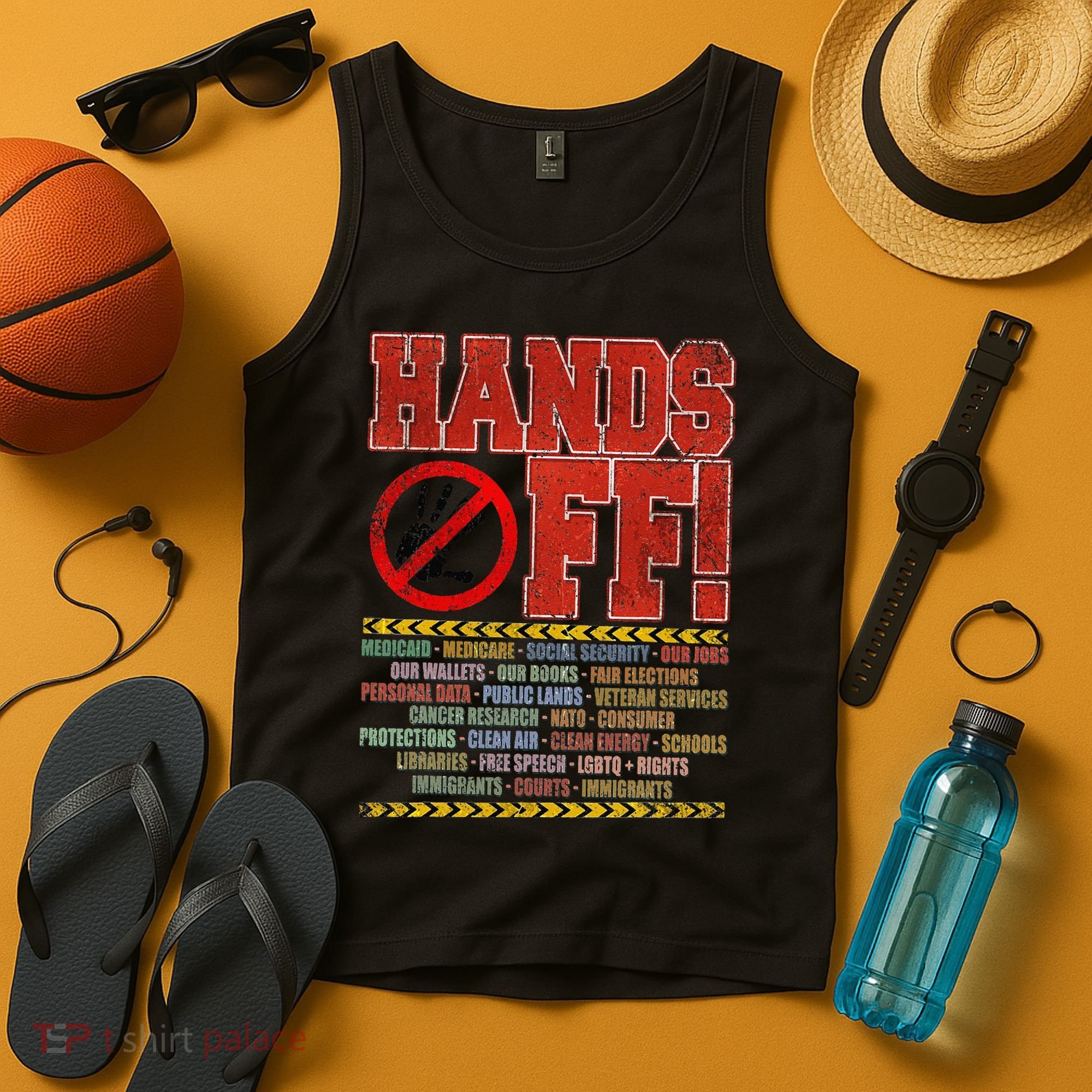 Hands Off Protest Social Security And Medicare Protest Tank Top
