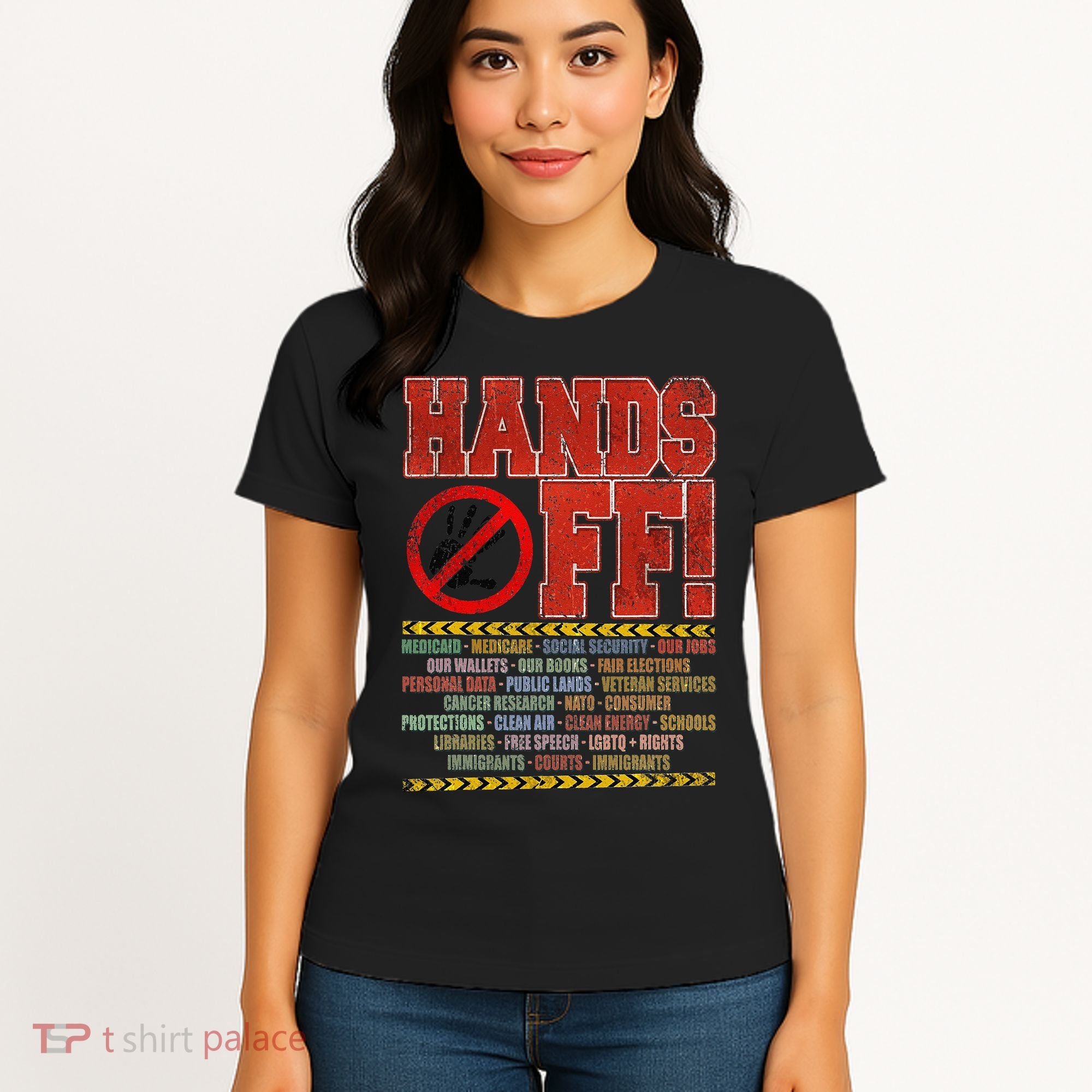 Hands Off Protest Social Security And Medicare Protest Women's T-Shirt