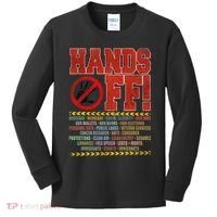 Hands Off Protest Social Security And Medicare Protest Kids Long Sleeve Shirt thumb 0