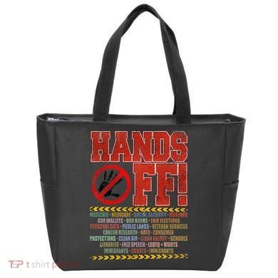 Hands Off Protest Social Security And Medicare Protest Tote Bag