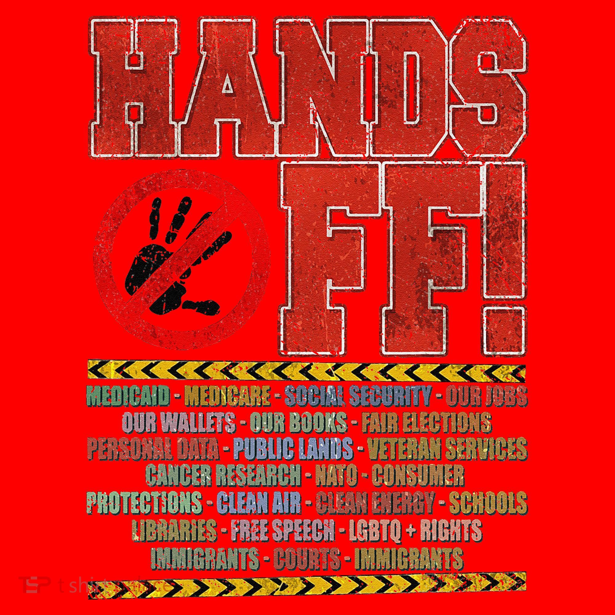 Hands Off Protest Social Security And Medicare Protest Santa Hat