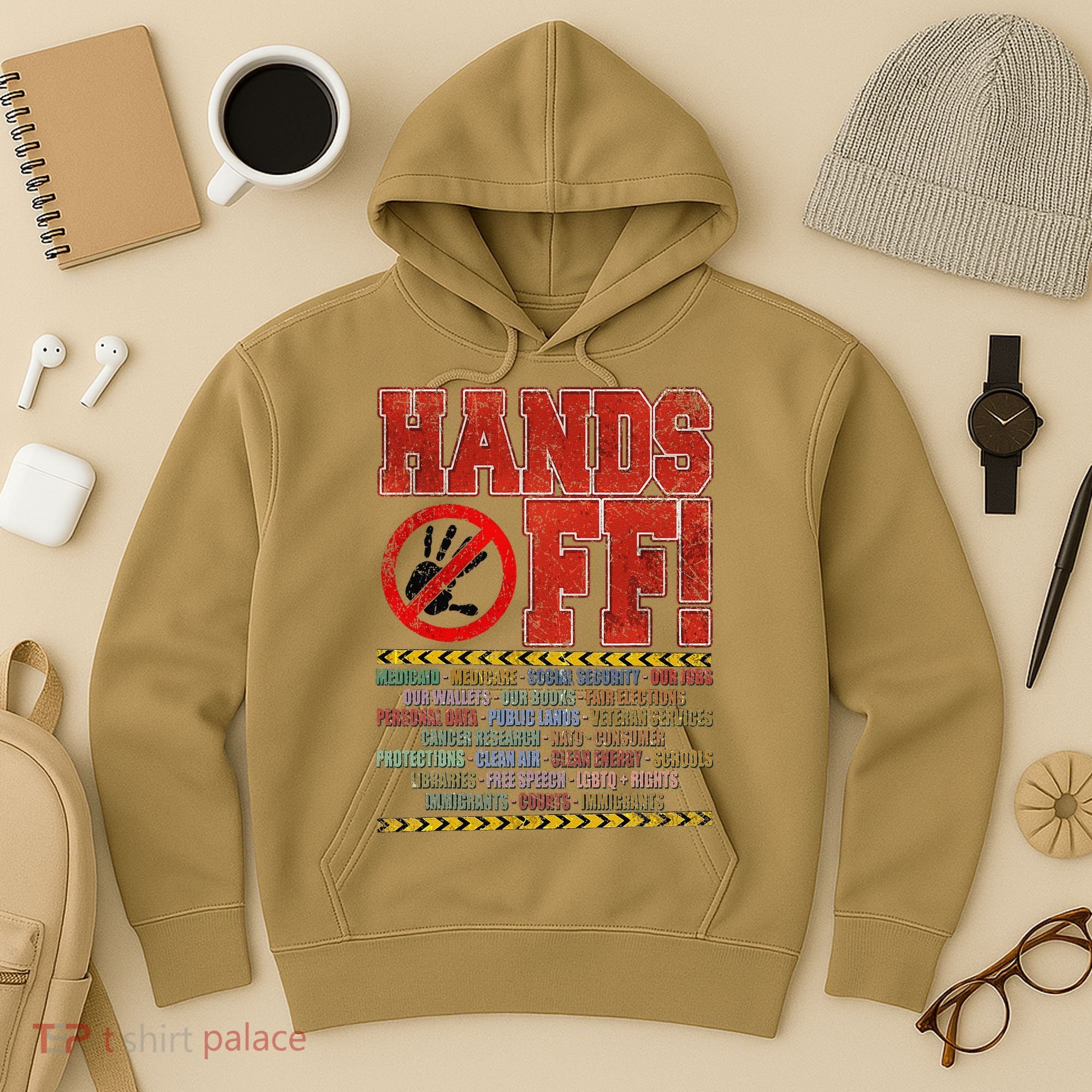Hands Off Protest Social Security And Medicare Protest Hoodie