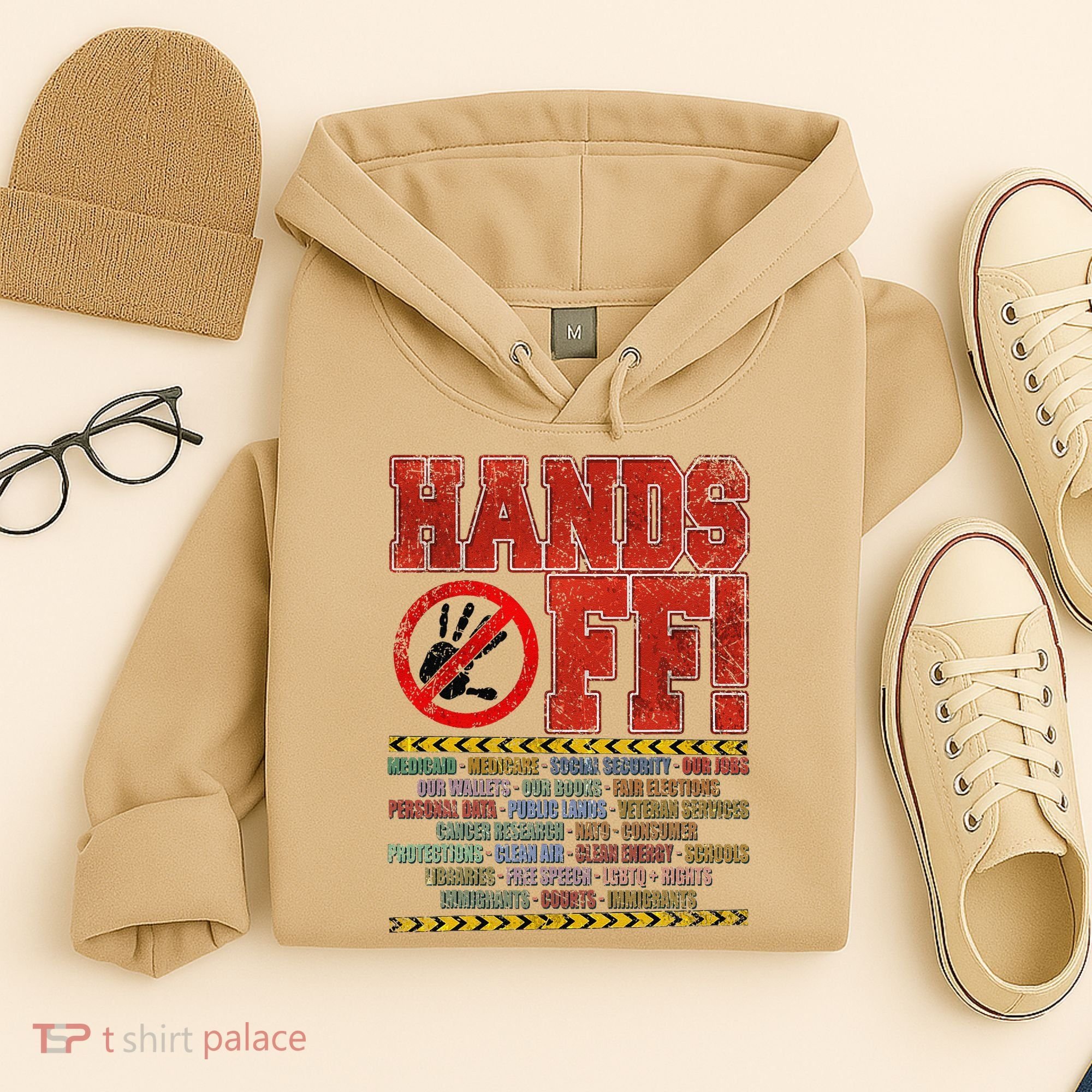 Hands Off Protest Social Security And Medicare Protest Hoodie