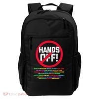 Hands Off Protest Social Security And Medicare Protest Backpack thumb 0