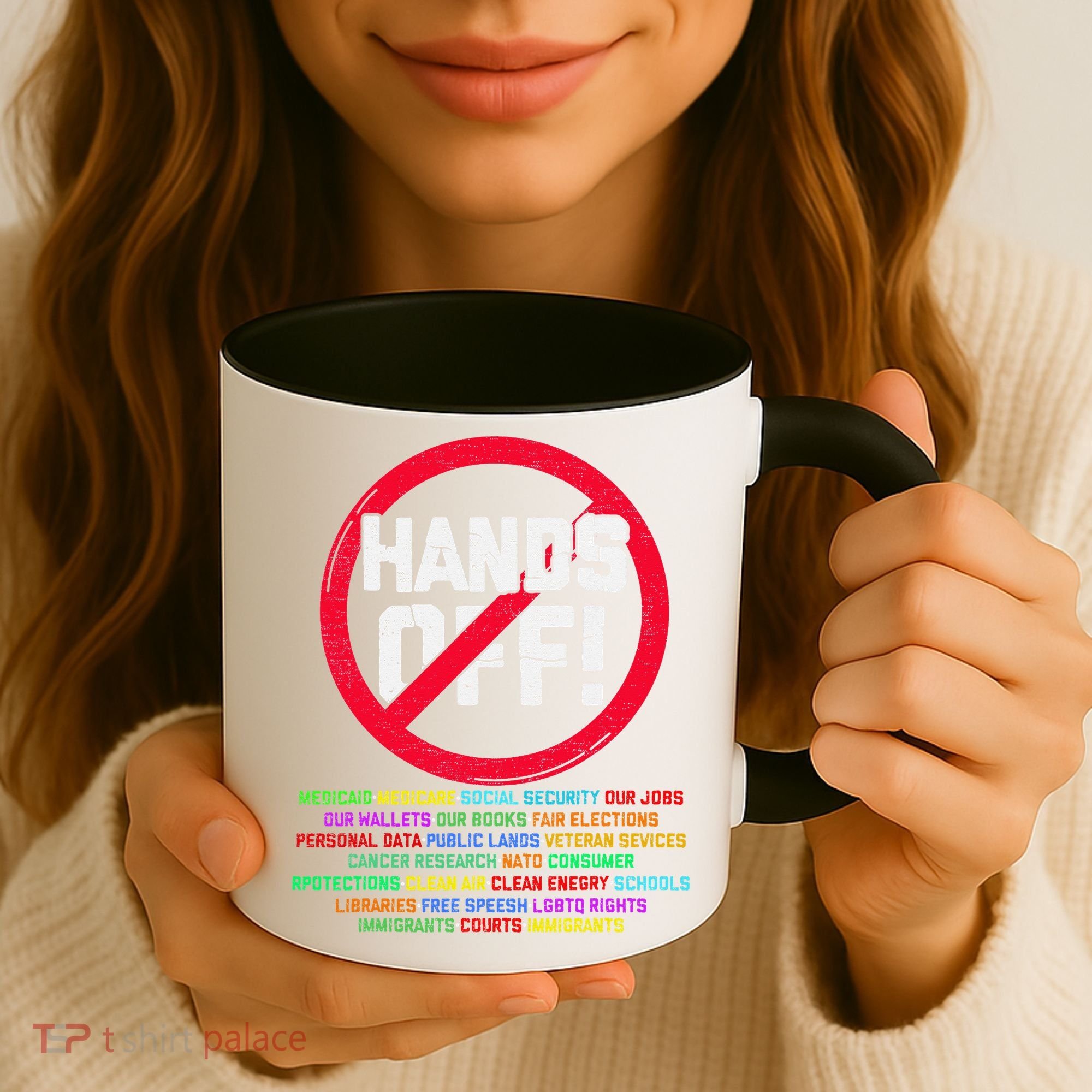 Hands Off Protest Social Security And Medicare Protest Coffee Mug
