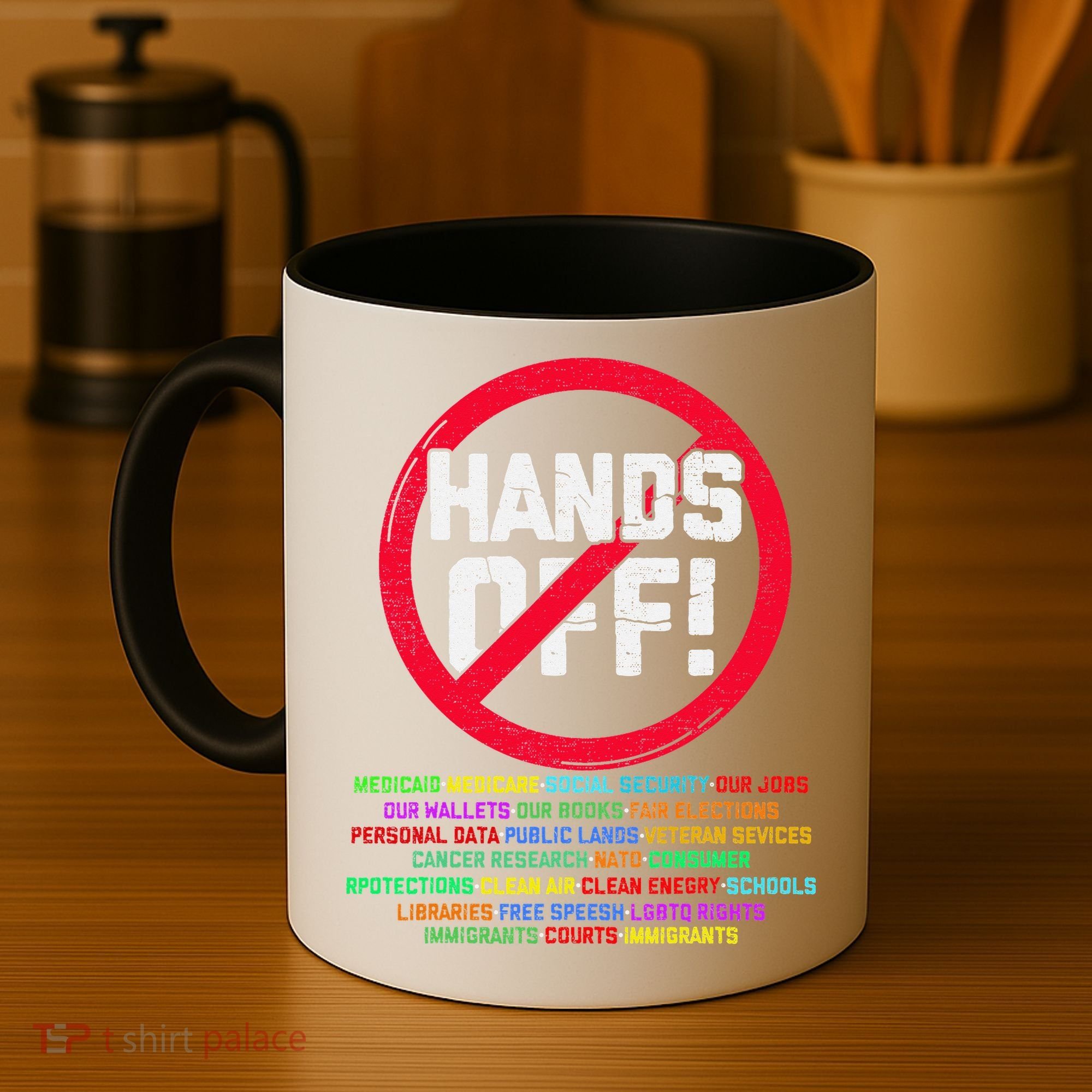 Hands Off Protest Social Security And Medicare Protest Coffee Mug
