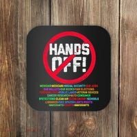 Hands Off Protest Social Security And Medicare Protest Coaster thumb 0
