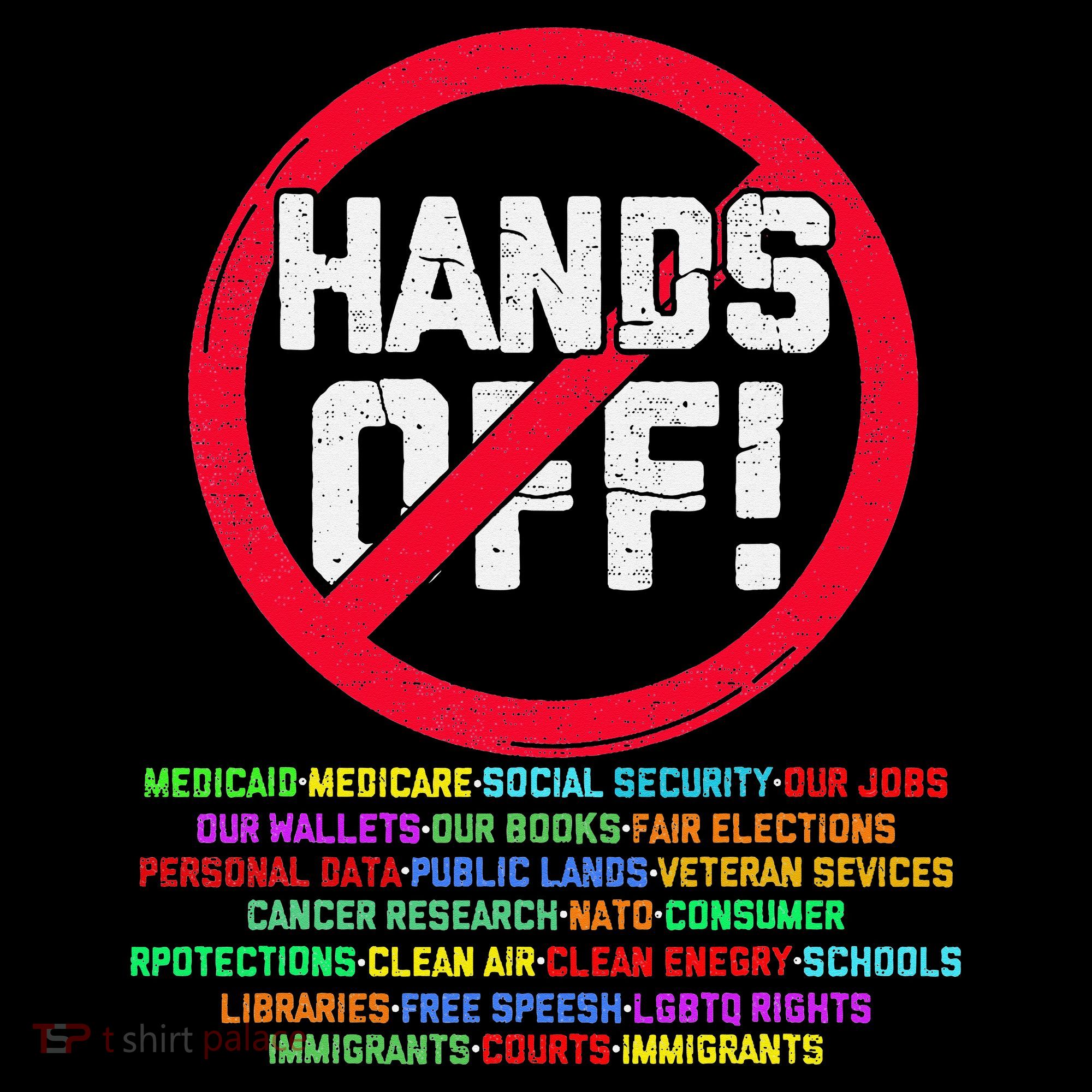 Hands Off Protest Social Security And Medicare Protest Women's Tank Top