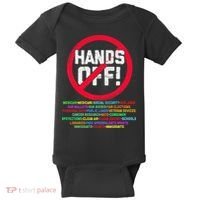 Hands Off Protest Social Security And Medicare Protest Baby Bodysuit thumb 0