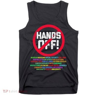 Hands Off Protest Social Security And Medicare Protest Tank Top
