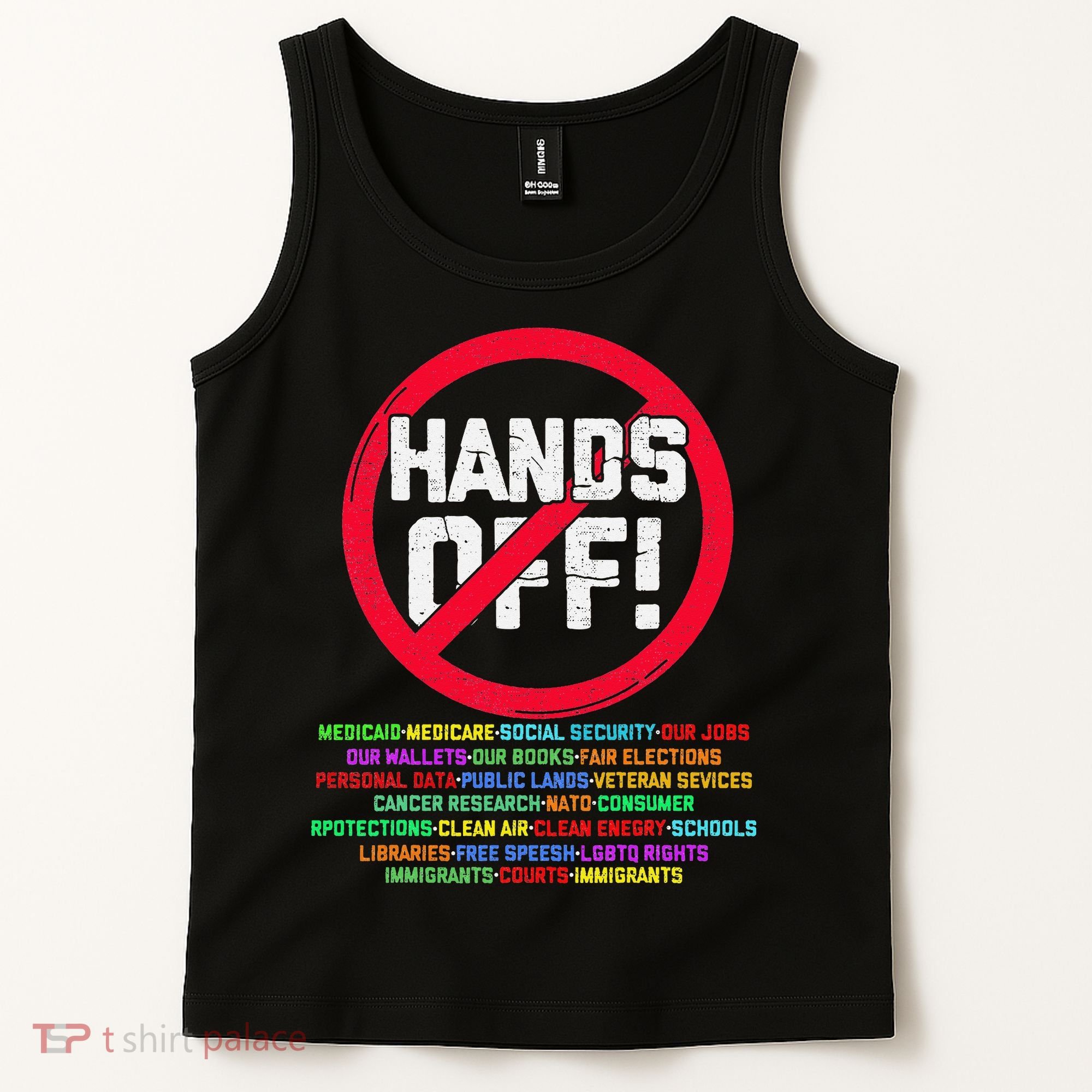 Hands Off Protest Social Security And Medicare Protest Tank Top