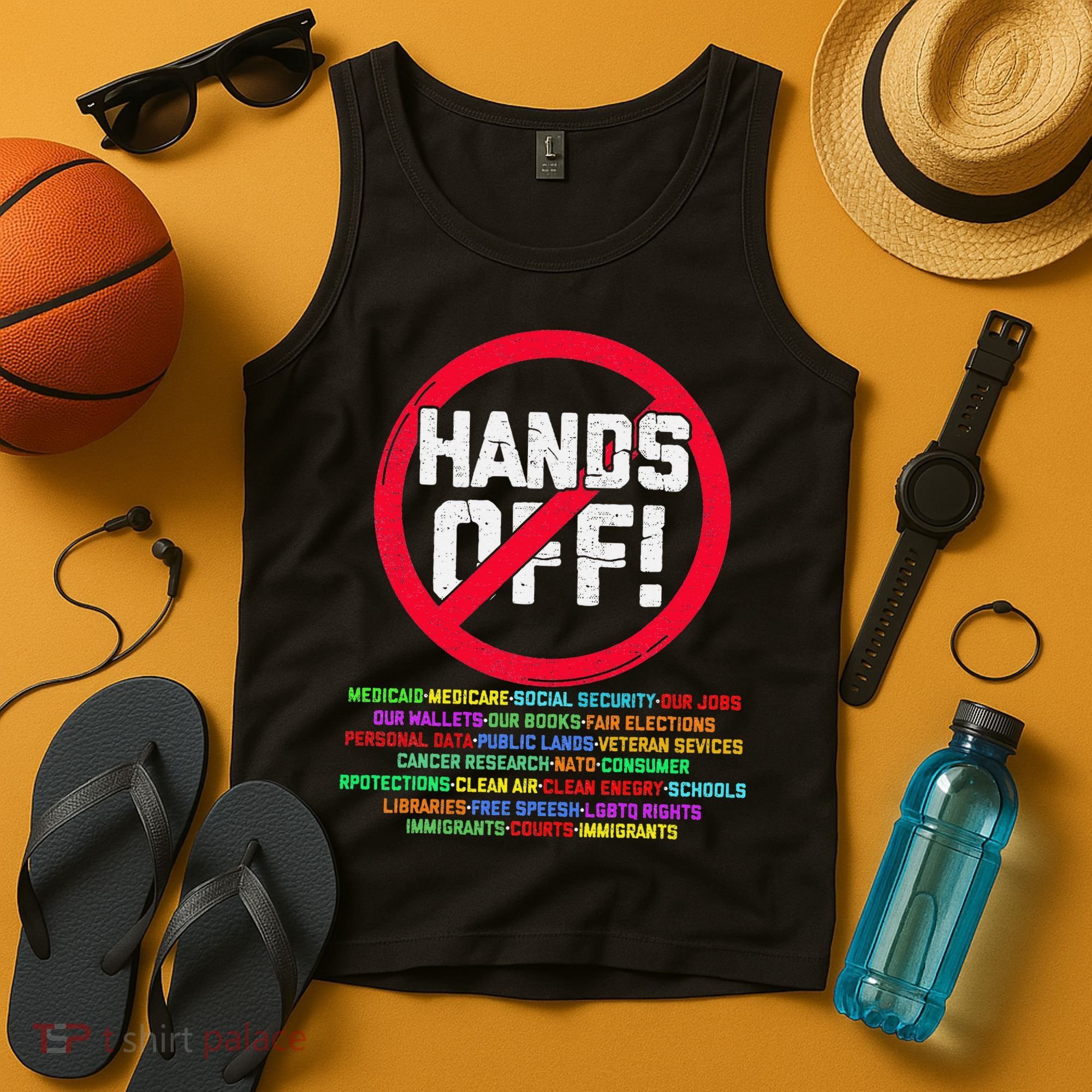 Hands Off Protest Social Security And Medicare Protest Tank Top