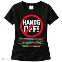 Hands Off Protest Social Security And Medicare Protest Women's T-Shirt thumb 0