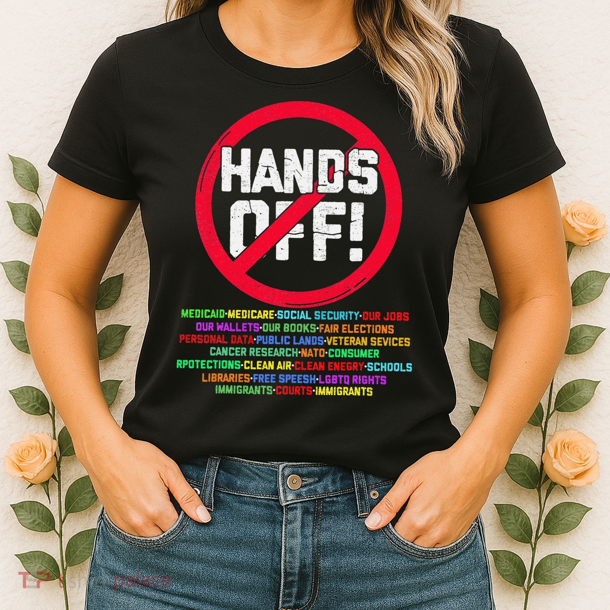 Hands Off Protest Social Security And Medicare Protest Women's T-Shirt