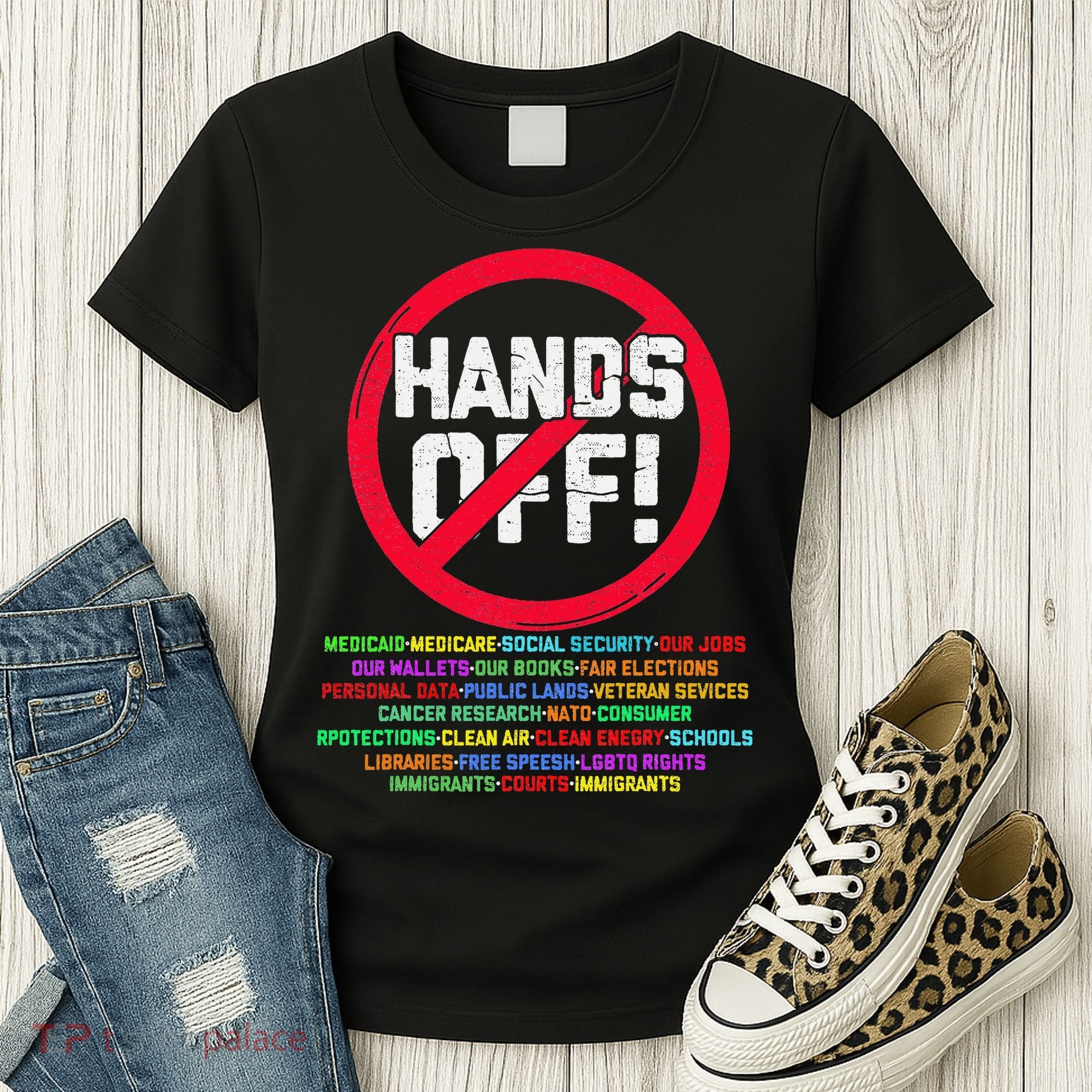 Hands Off Protest Social Security And Medicare Protest Women's T-Shirt