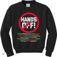 Hands Off Protest Social Security And Medicare Protest Kids Sweatshirt thumb 0