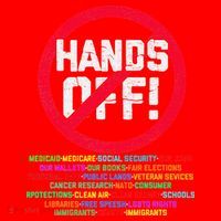 Hands Off Protest Social Security And Medicare Protest Santa Hat thumb 1