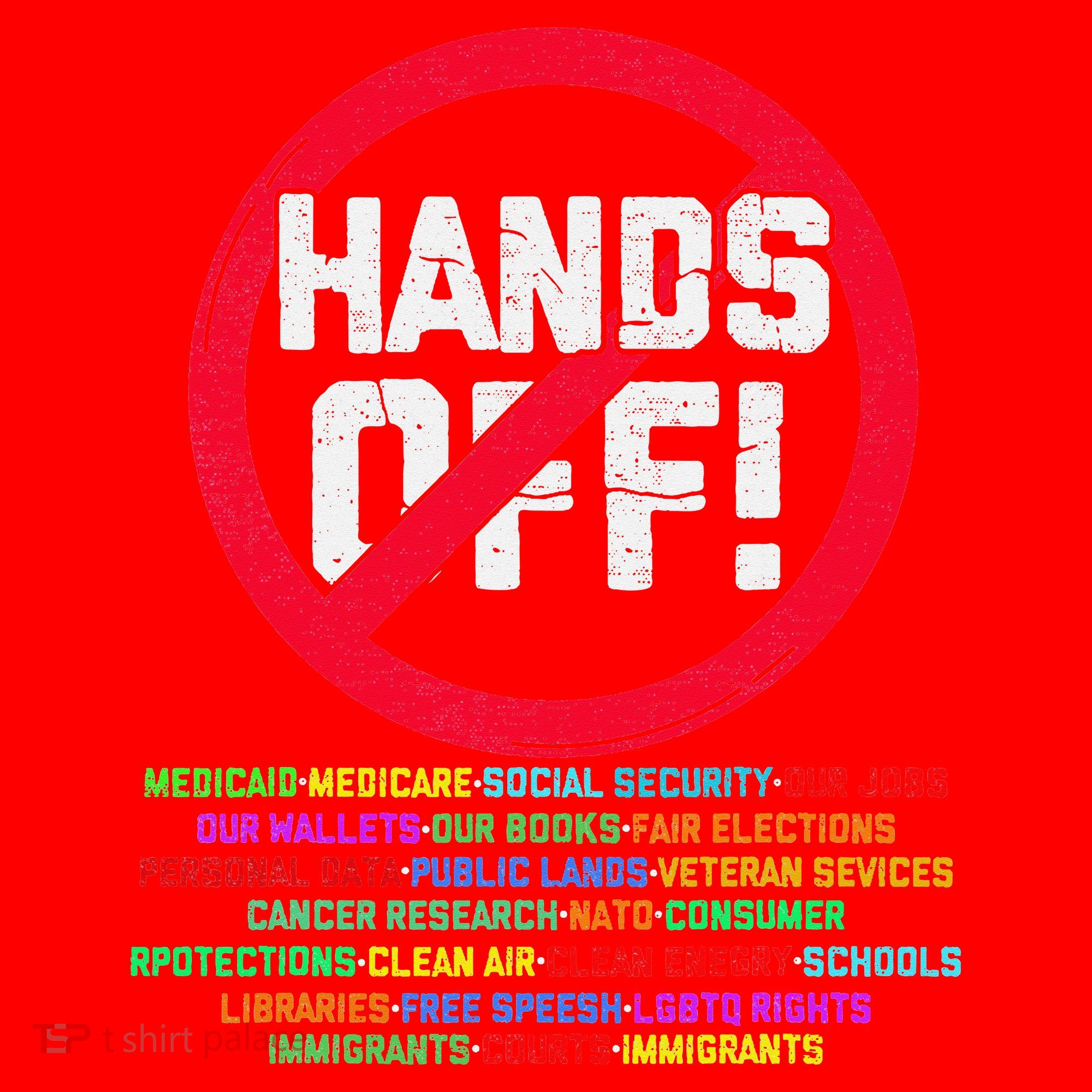 Hands Off Protest Social Security And Medicare Protest Santa Hat