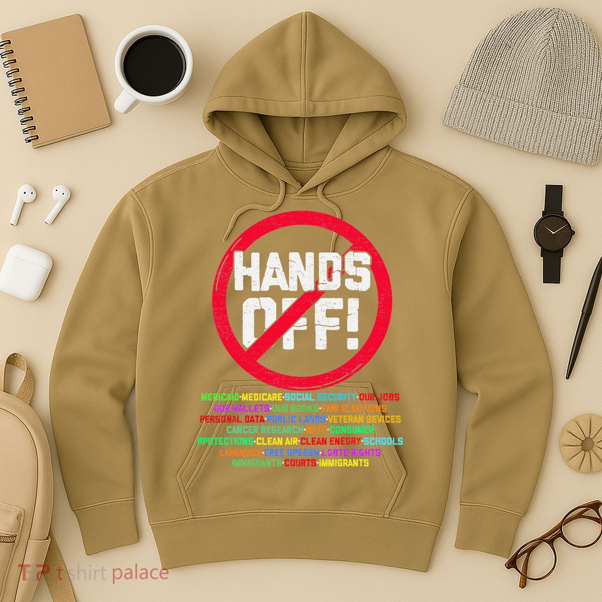 Hands Off Protest Social Security And Medicare Protest Hoodie