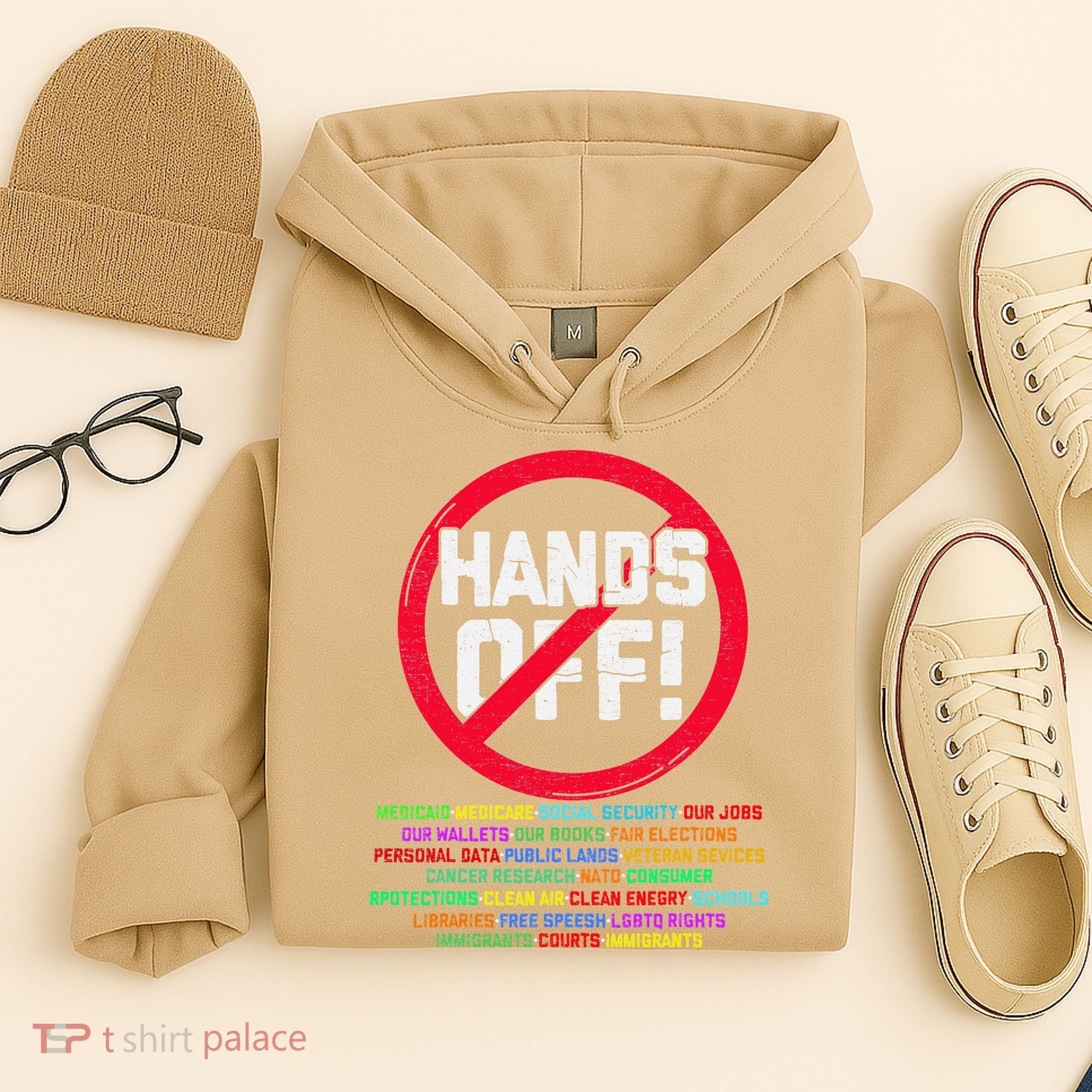 Hands Off Protest Social Security And Medicare Protest Hoodie