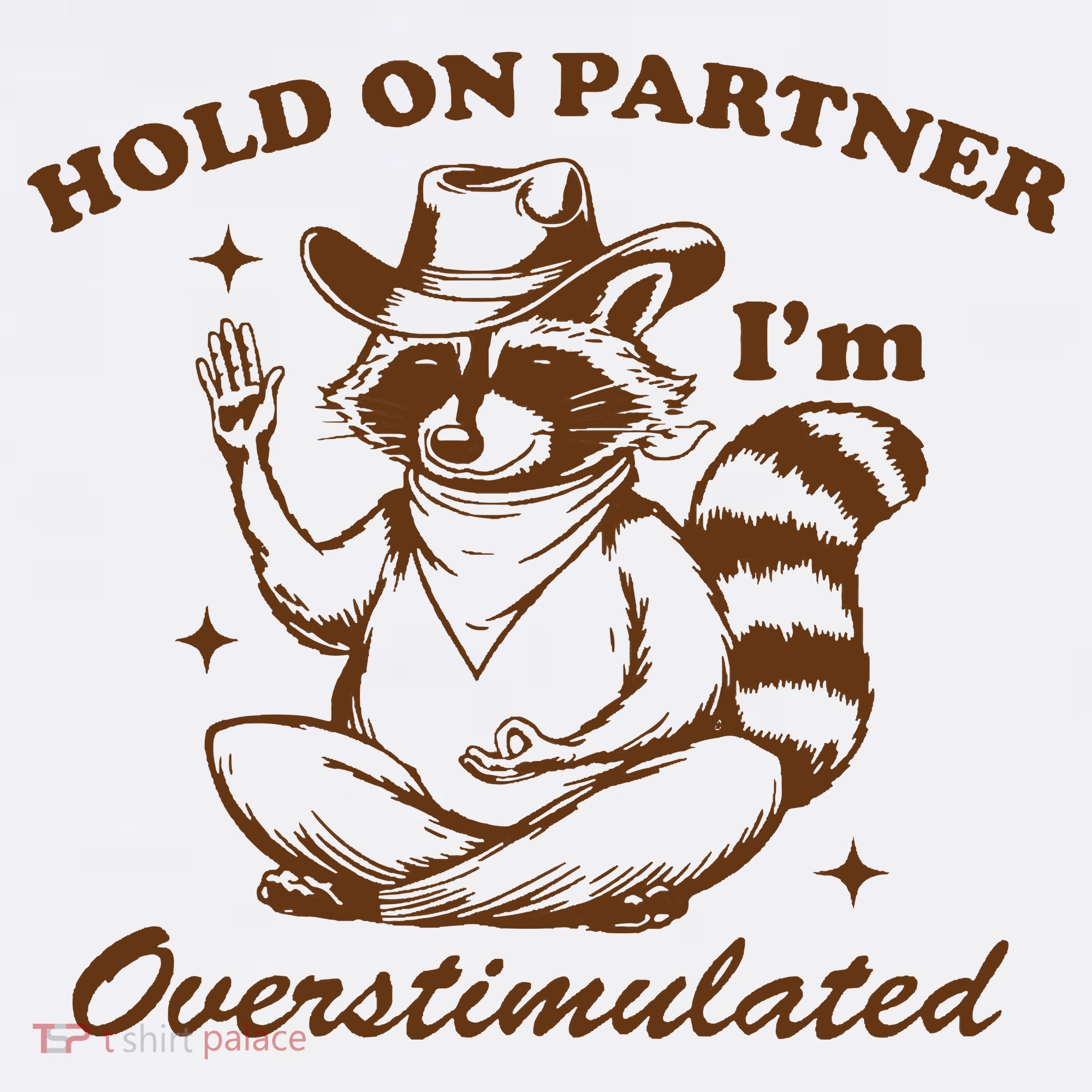 Hold On Partner IM Overstimulated Apron